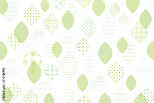 緑の葉っぱ模様のイラスト