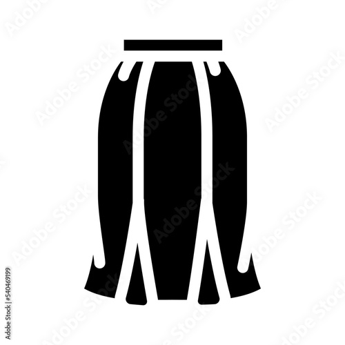 godet gored skirt glyph icon vector. godet gored skirt sign. isolated symbol illustration