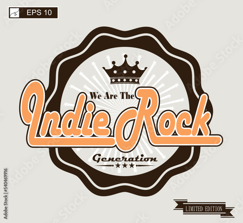 label vintage for indie rock music genre 