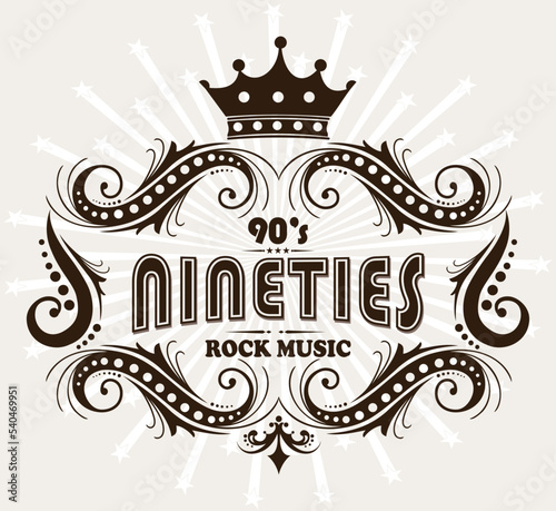 label vintage for blues music genre 