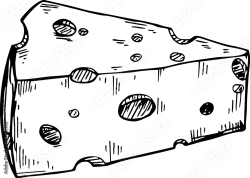 Doodle of cheeses ,vector illustration