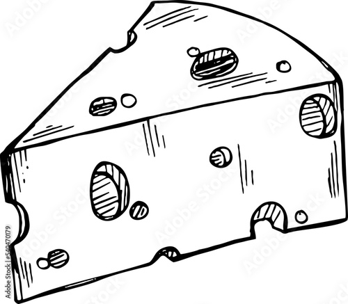 Doodle of cheeses ,vector illustration