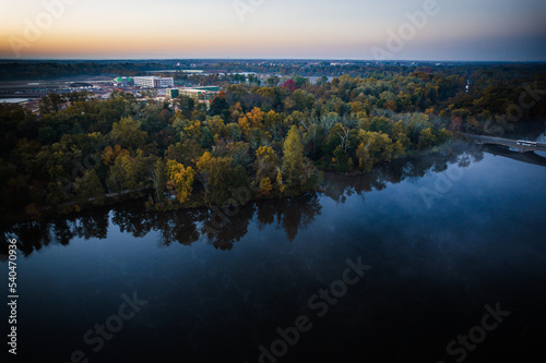 Drone Sunrise in Princeton, New Jersey  photo