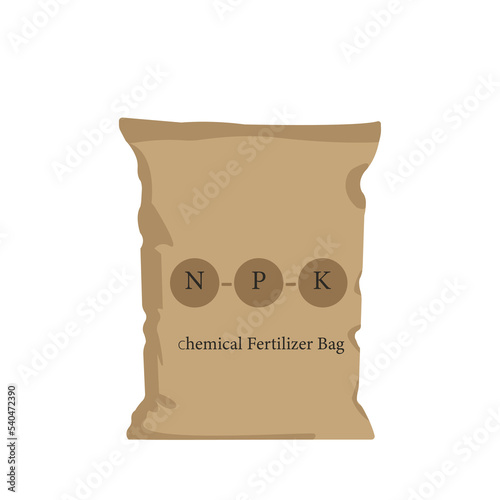 illustration fertilizer bags isolated on white background