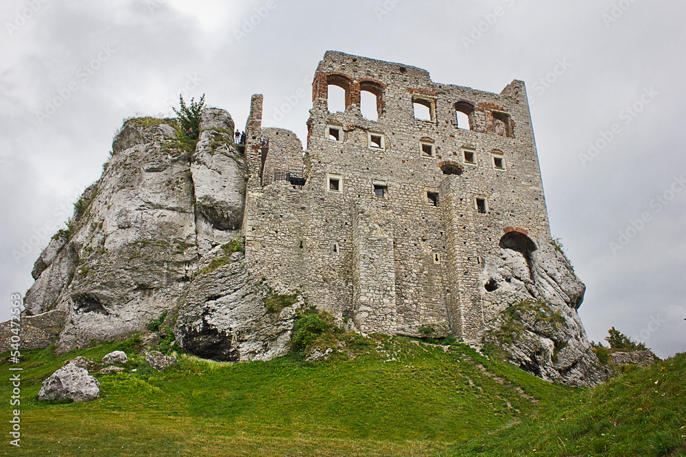 Ruins of the ancient castle Ogrodzieniec on the path of the Eagles' Nests  in Poland