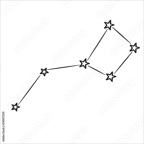 Constellation. Hand drawn vector illustration.
