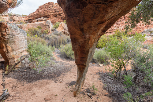 View from inside of a rock arch at Stadsaal Caves photo