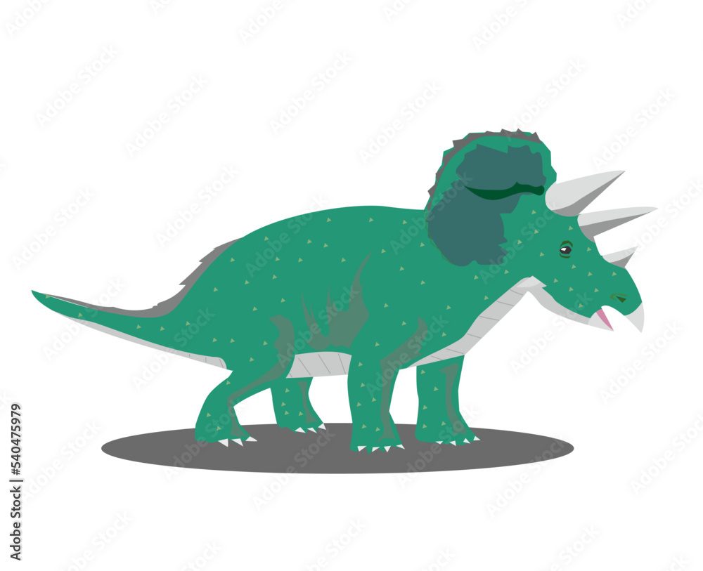 恐竜イラスト：トリケラトプス