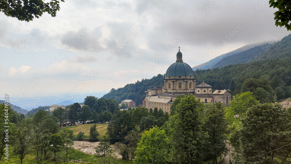 The holy place of Oropa on Italy