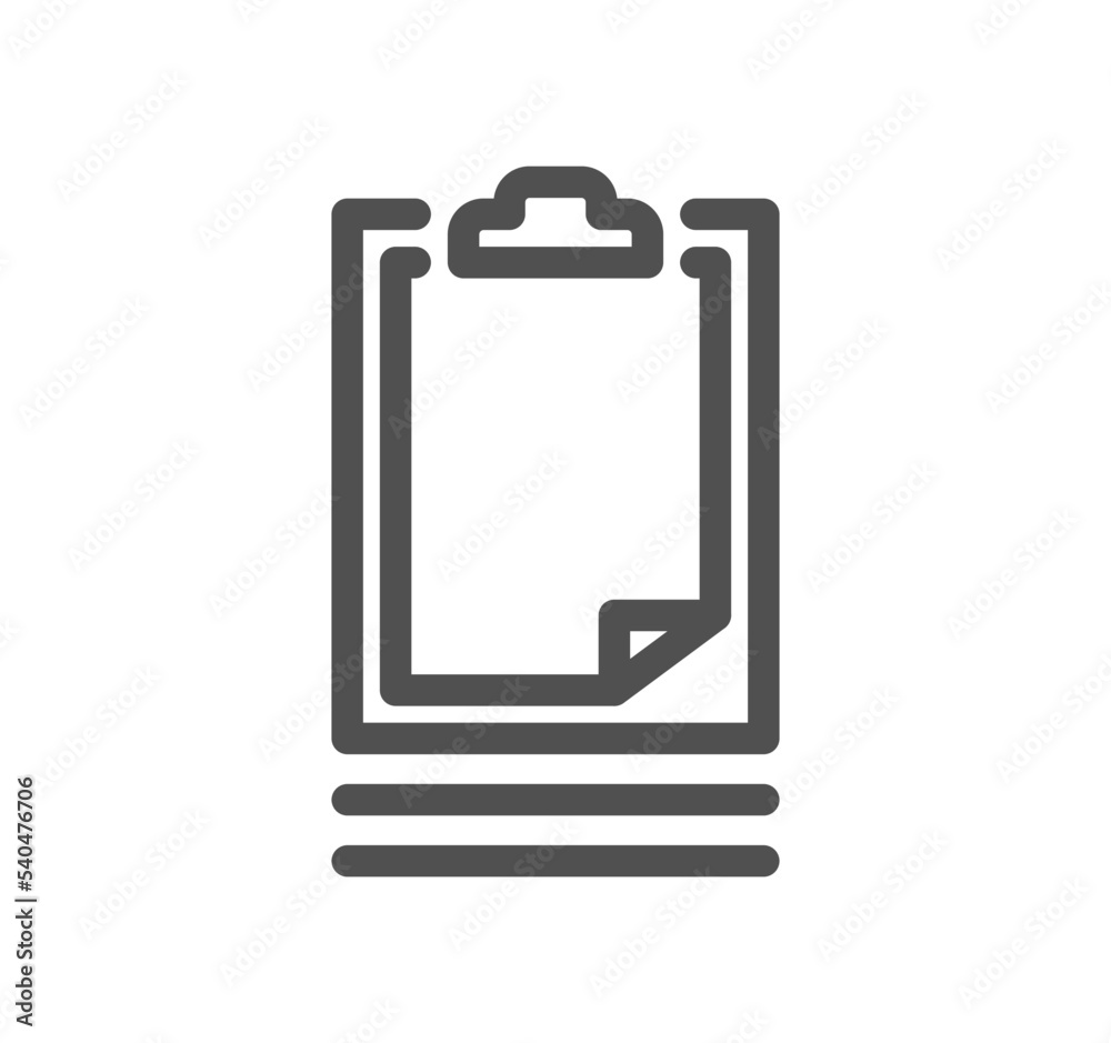 Document icon outline and linear vector. Document icon outline and linear vector.
