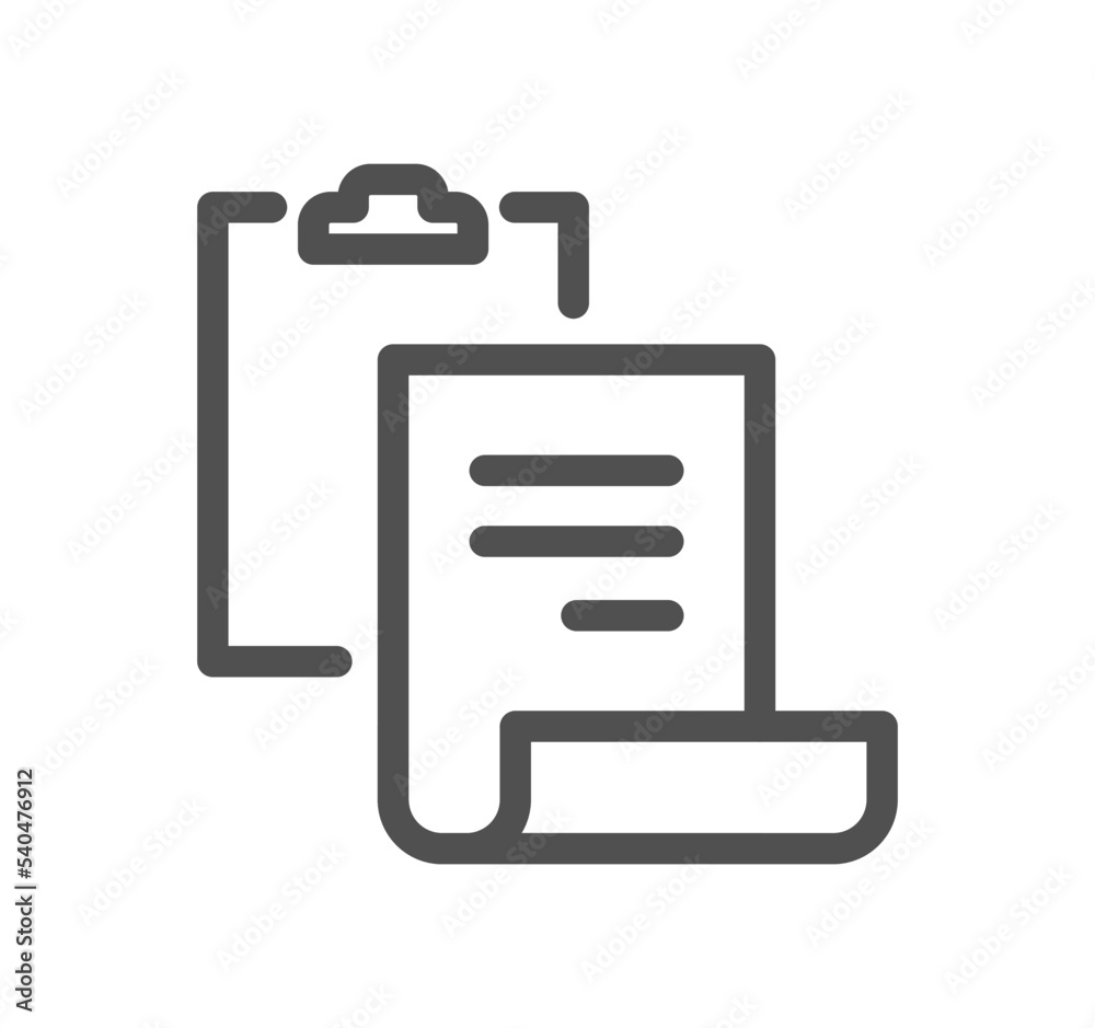 Document icon outline and linear vector. Document icon outline and linear vector.