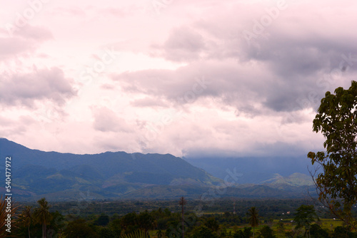 clouds over the mountains