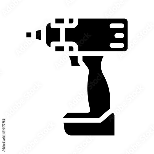 impact wrench glyph icon vector. impact wrench sign. isolated symbol illustration