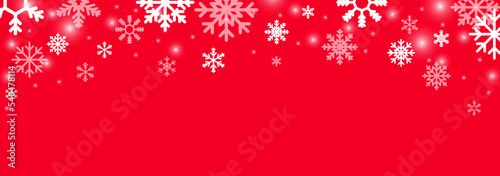 Red vector snowfall background with snowflake icons. Vector EPS 10