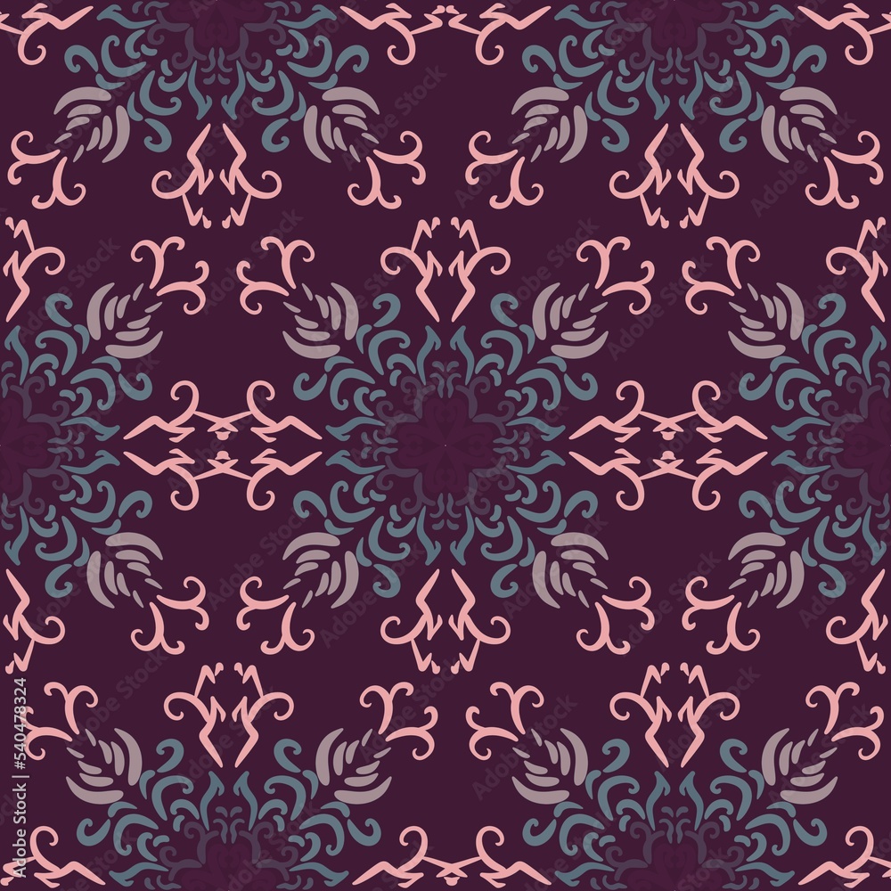 Seamless pattern illustration flower abstract design art print Seamless pattern illustration flower abstract design art print