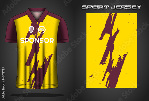 Soccer jersey sport shirt design template