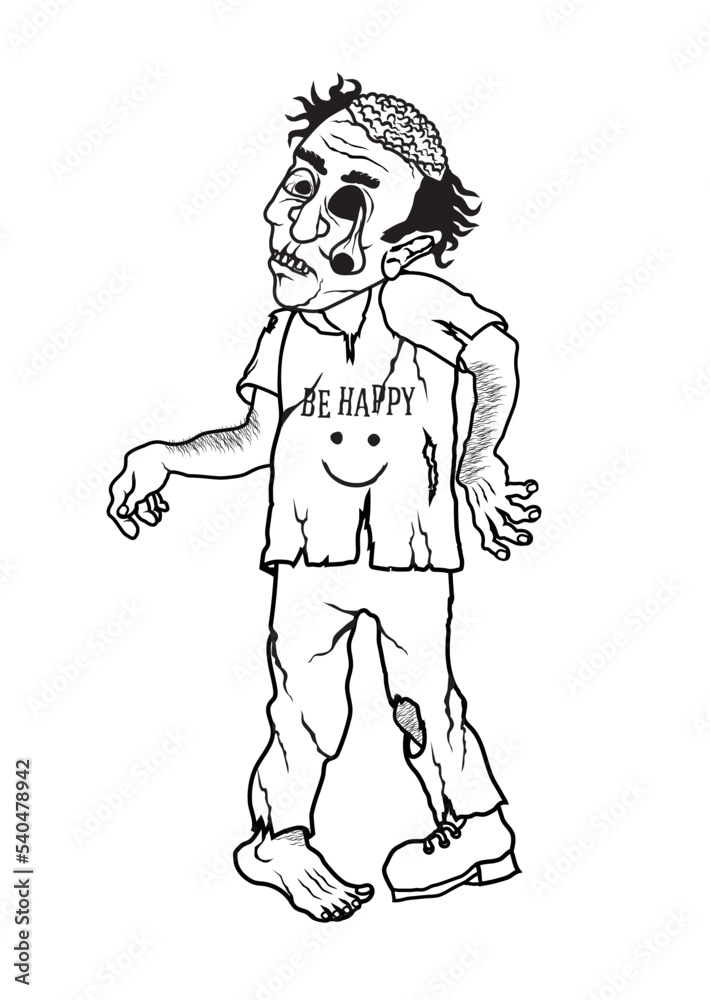 vector illustration of a zombie vector illustration of a zombie