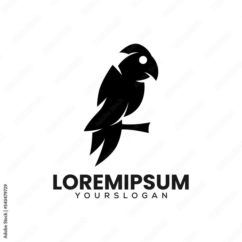 Fototapeta premium parrot logo design template