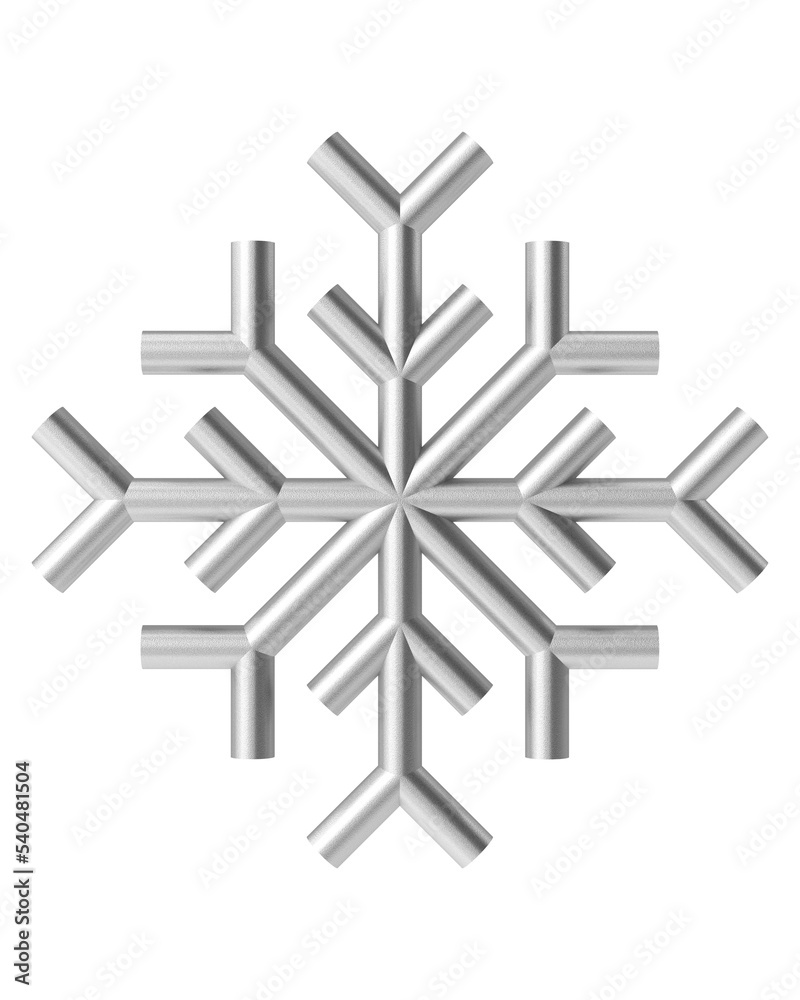 Christmas line art. Christmas snowflake. 3D illustration. Christmas line art. Christmas snowflake. 3D illustration.