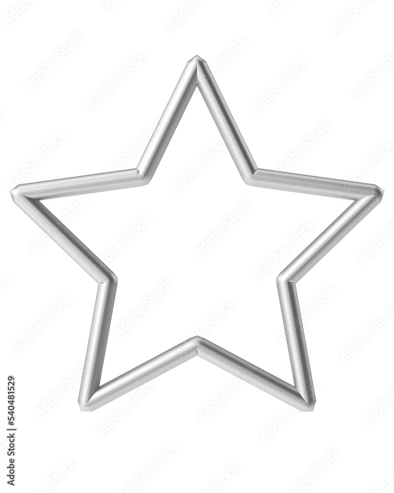Christmas line art. Christmas star. 3D illustration. Christmas line art. Christmas star. 3D illustration.