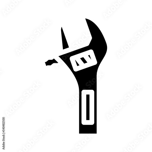 adjustable wrench glyph icon vector. adjustable wrench sign. isolated symbol illustration