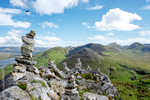 Stone Towers in Connemara National Park, county Galway, Ireland. photo