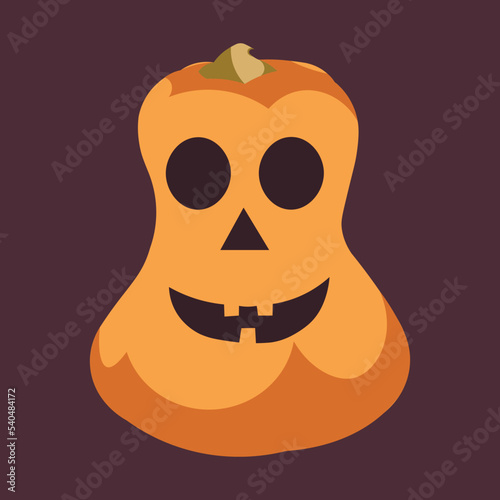 Halloween pumpkin elongated