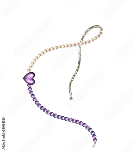 Pearl jewelry. Isolated PNG