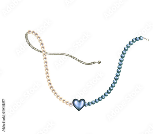 Pearl jewelry. Isolated PNG
