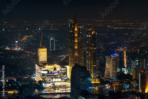 Bangkok city skyline at night