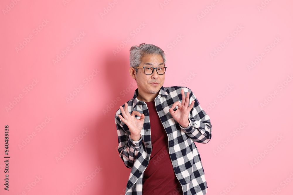 Asian Man on Pink