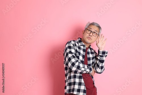 Asian Man on Pink