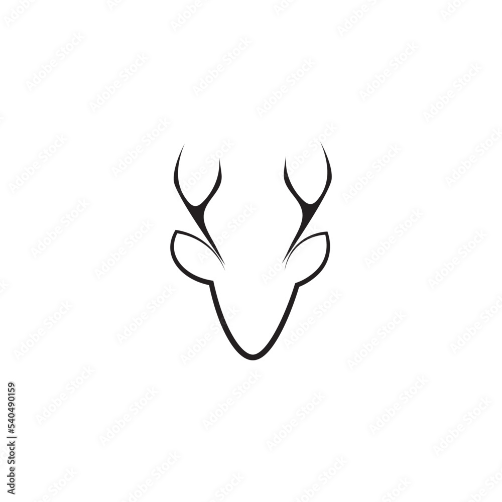 Deer icon logo template illustration vector Deer icon logo template illustration vector