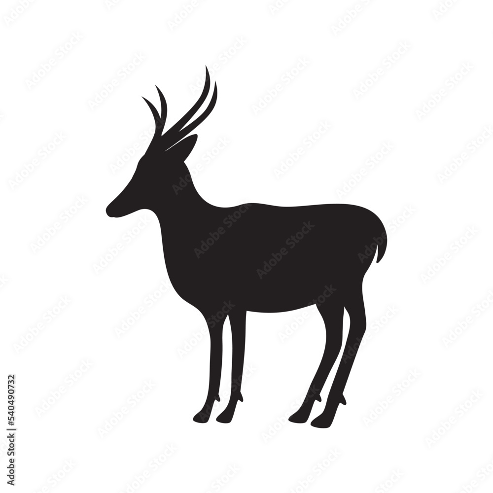 Obraz premium Deer icon logo template illustration vector