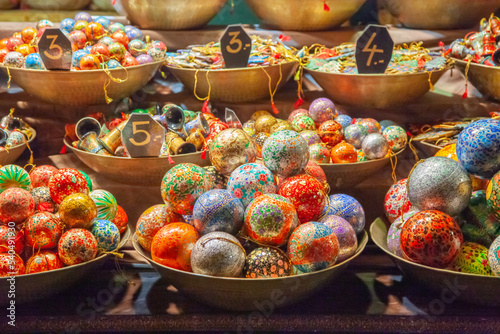 Christmas decorations on the market in Vienna