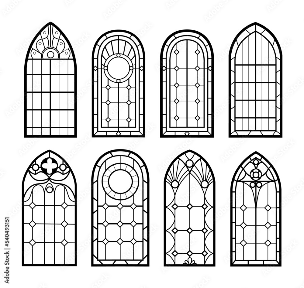 Stained Glass Arch Window Frames Architecture Interior In Vintage Stained Glass Arch Window Frames Architecture Interior In Vintage