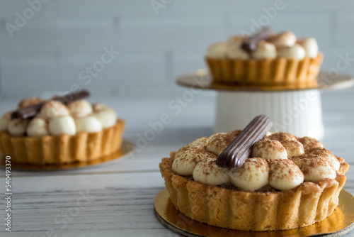 three delicious tramisu tarts