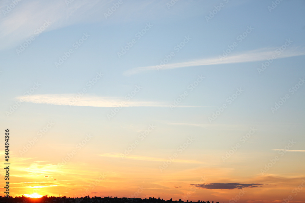 View of sky with clouds at sunset