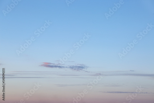Beautiful blue sky with clo...