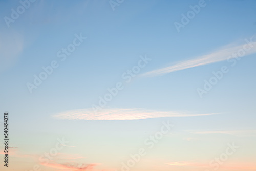 Beautiful blue sky with fluffy clouds as background