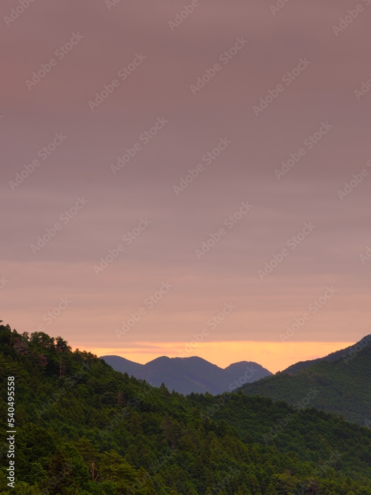夕方の山 夕方の山