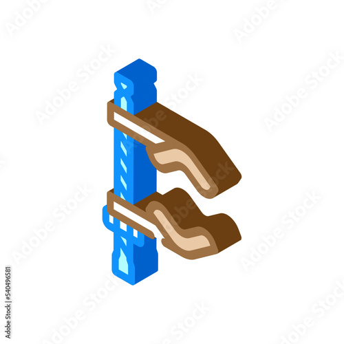 cardellini clamp isometric icon vector. cardellini clamp sign. isolated symbol illustration