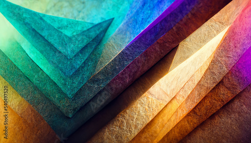 An abstract background of triangular shapes in a color gradient