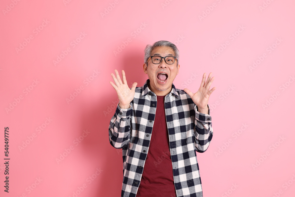 Asian Man on Pink Asian Man on Pink