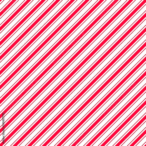 Candy stick seamless pattern. White red diagonal lines. Classic texture background for scrapbooking, Christmas wrapping paper, textile, fabric, backdrop