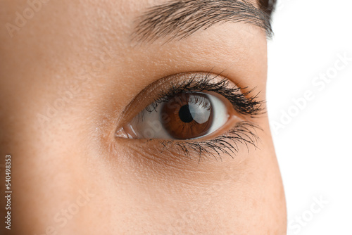 Young Asian woman with brow...