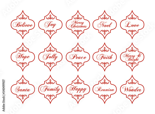 Christmas arabesque ornaments