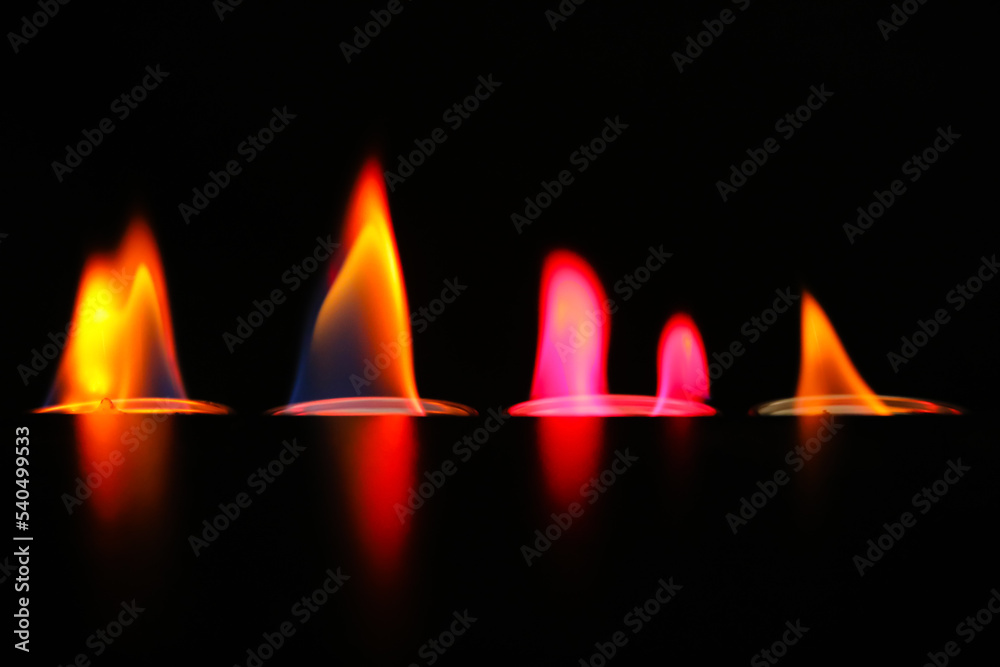 Fire flames on black background Fire flames on black background