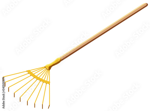 Rastrillo de jardinería, estilo flat