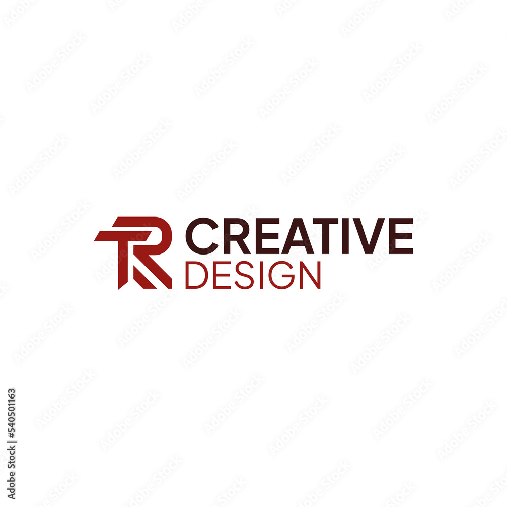 Template Lettering T R Logo Vector
